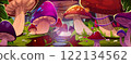 Magic mushroom forest landscape 122134562