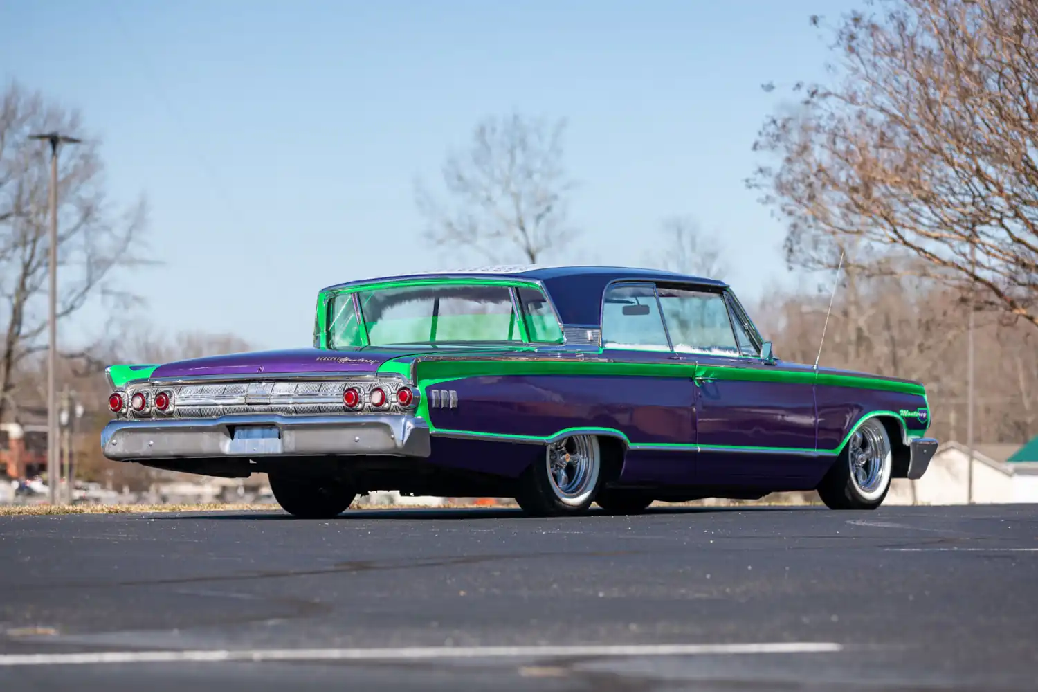 Iridescent Icon: The 1963 Mercury Monterey Hardtop, A 406 CI V8 Custom Creation in Purple and Green.