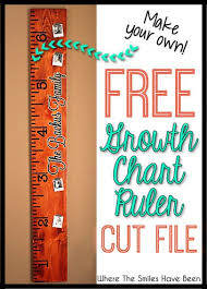 Free Diy Growth Chart Ruler Cut File Really Good Stuff