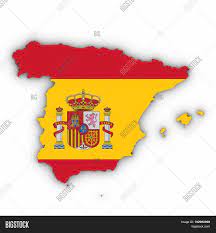 The official flag of spain. Spain Map Outline Image Photo Free Trial Bigstock