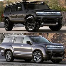 We're starting to get a fuller picture of what the new gmc hummer line of electric trucks and suvs will look like, and what features they'll pack. Gmc Hummer Rendered As 3 Row Electric Suv Autoevolution