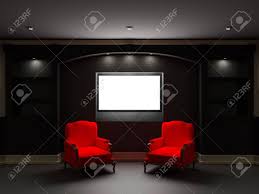 These affordable accent chairs prove you don't have to spend a lot for great. Two Red Chairs With Lcd Tv In Dark Living Room Stock Photo Picture And Royalty Free Image Image 12420777