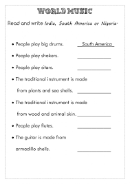 Music worksheets, music worksheet templates, music board games. World Music Worksheet