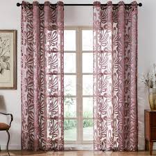 Leaf pattern printing blackout curtains living room bedroom decoration fa. Long Window Drapes Sheer Curtain Living Room 1pc Tulle Flower Pattern 100 200cm Romantic Bedroom Window Curtain Buy From 11 On Joom E Commerce Platform