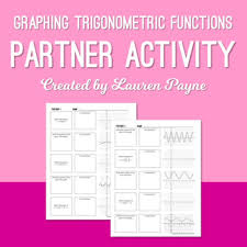 B) the amplitude of the purple function is a whole. Graphing Trig Functions Activity Worksheets Teachers Pay Teachers