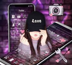 See more ideas about anime, purple, anime drawings. Cute Purple Anime Girly Love Theme For Android Apk Download