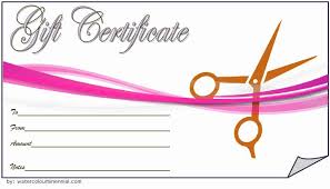 This template is available either in word format and usually includes details such as its value, the recipient and the person awarding the present. Haircut Gift Certificate Template Free Novocom Top