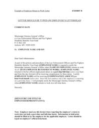 All businesses should consider investing in mental health resources, like access to employee assistance programs get coronavirus return to work sample letter. Sample Return To Work Letter From Employer To Employee Fill Online Printable Fillable Blank Pdffiller