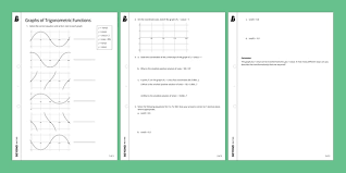 Trig graphing worksheet math graphs trigonometric functions other. Graphs Of Trigonometric Functions Worksheet Teacher Made