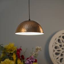 Looking for an idea to create a cohesive look in your interior? Homesake Classic Copper Hammered Pendant Light Rose Gold Hanging Pendant Ceiling Decorative Vintage Chandelier For Buy Online In Bahamas At Bahamas Desertcart Com Productid 75836672