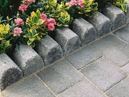 The most popular edging materials are pavers or blocks, though concrete is sometimes used as well. Path Edging Block Paving Kerbs Path Edging Stones Marshalls