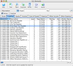 Sample Chart Of Accounts Arts Management Systems