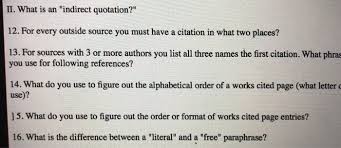 The entries are listed in alphabetical order by the title of the source since the first positions are the same. Solved What Is An Indirect Quotation 12 For Every O Chegg Com