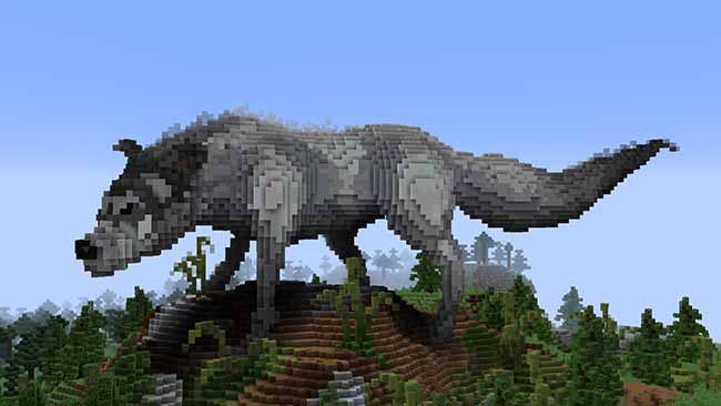 wolf statue