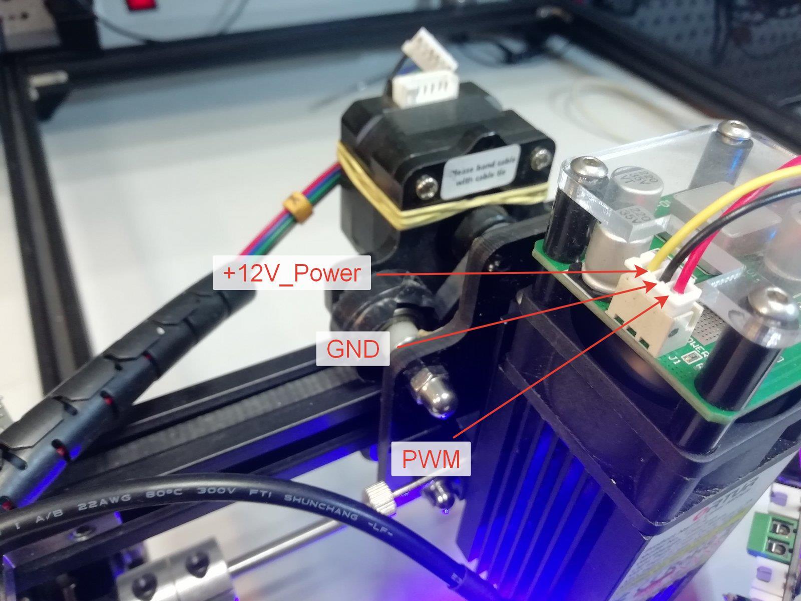 Connect the laser GRBL