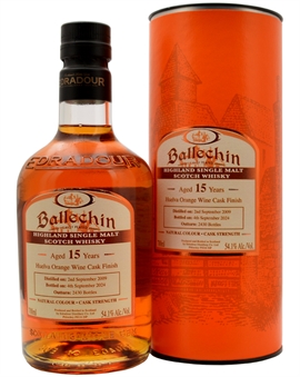 Edradour Ballechin 15 year old 2009/2024 Huelva Orange Wine Cask Finish Highland Single Malt Whisky 54,1%