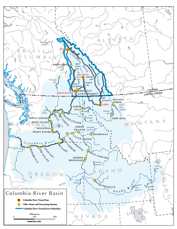 Columbia River Map