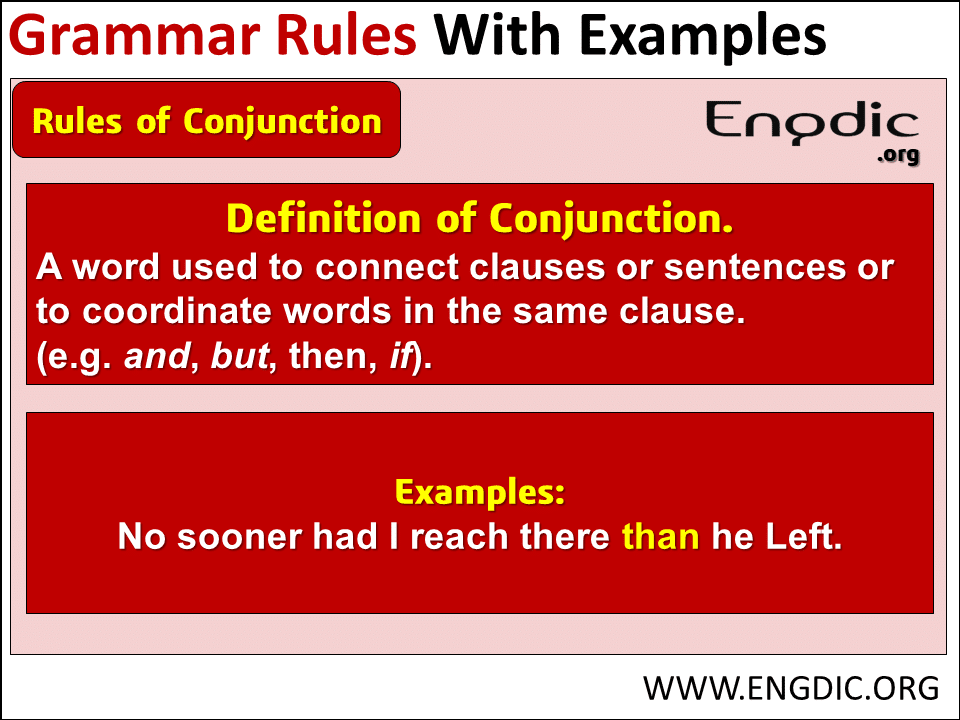 The English Grammar Rules Related Conjunction