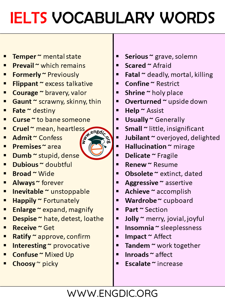 ielts vocabulary for beginners