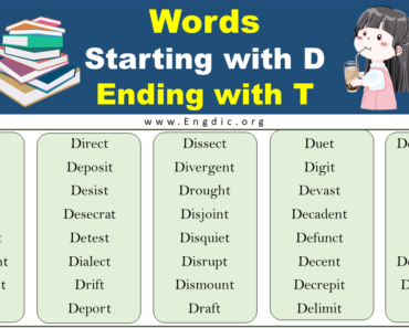 Words Starting With D and Ending With T (All Possible Words)