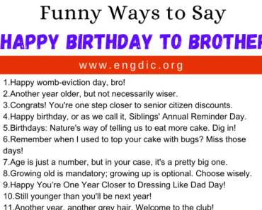 30+ Funny Ways to Say Happy Birthday To Brother