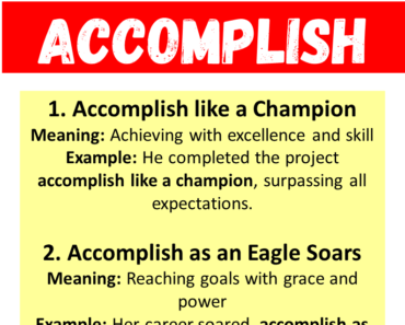 20 Best Similes for Accomplish (with Meanings and Examples)