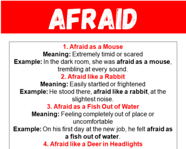 20 Best Similes for Afraid (with Meanings and Examples)