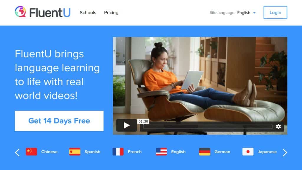 FluentU Home Page
