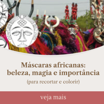 máscaras africanas para imprimir e colorir