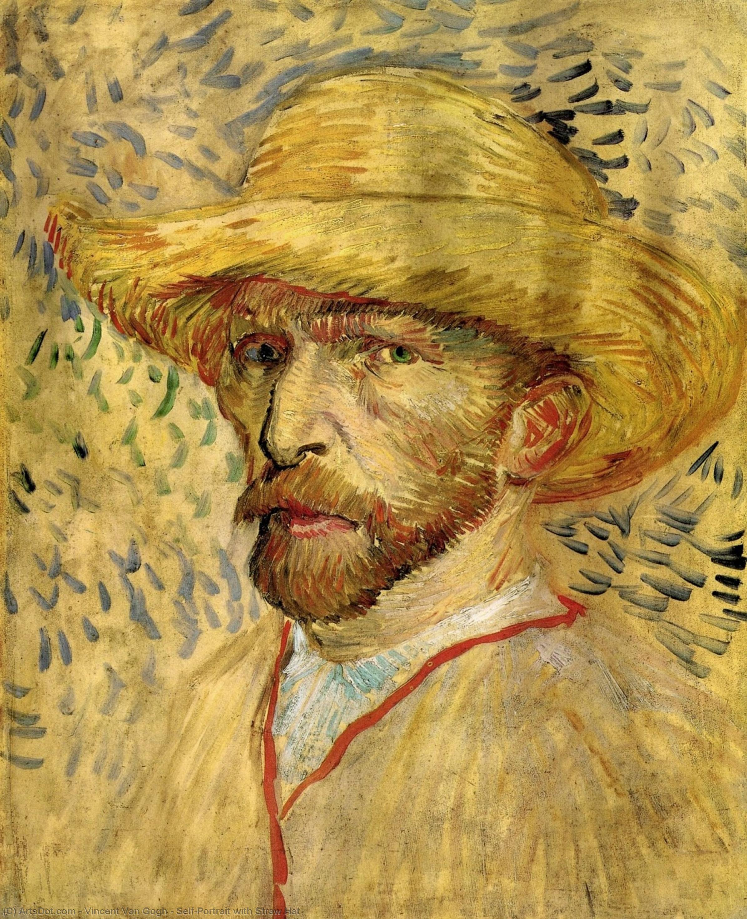 Reproducciones De Bellas Artes Self-Portrait with Straw Hat, 1887 de ...