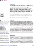 Cover page: LuNER: Multiplexed SARS-CoV-2 detection in clinical swab and wastewater samples