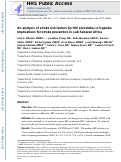 Cover page: An analysis of stroke risk factors by HIV serostatus in Uganda: Implications for stroke prevention in sub-Saharan Africa