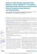 Cover page: System for High-Intensity Evaluation During Radiation Therapy (SHIELD-RT): A Prospective Randomized Study of Machine Learning-Directed Clinical Evaluations During Radiation and Chemoradiation.