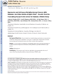 Cover page: Depression and all-cause mortality in persons with diabetes mellitus: are older adults at higher risk? Results from the Translating Research Into Action for Diabetes Study.