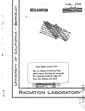 Cover page: The Chelate Process, VI. Process Flow Involving o-Dichlorobenzene as the Solvent for TTA