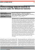 Cover page: Proton-exchange induced reactivity in layered oxides for lithium-ion batteries.