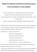 Cover page: Global and regional functional connectivity maps of neural oscillations in focal epilepsy