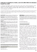 Cover page: Adherence to Metformin, Statins, and ACE/ARBs Within the Diabetes Health Plan (DHP)