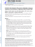 Cover page: Erlotinib in the treatment of recurrent or metastatic cutaneous squamous cell carcinoma: A single‐arm phase 2 clinical trial