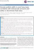 Cover page: Vascular pedicle width in acute lung injury: correlation with intravascular pressures and ability to discriminate fluid status