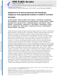 Cover page: Optimal Donor for African Americans with Hematologic Malignancy: HLA-Haploidentical Relative or Umbilical Cord Blood Transplant