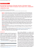 Cover page: Documenting the Recovery of Vascular Services in European Centres Following the Initial COVID-19 Pandemic Peak: Results from a Multicentre Collaborative Study