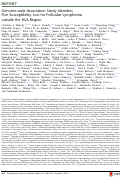 Cover page: Genome-wide Association Study Identifies Five Susceptibility Loci for Follicular Lymphoma outside the HLA Region