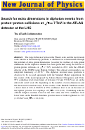 Cover page: Search for extra dimensions in diphoton events from proton–proton collisions at root s= 7 TeV in the ATLAS detector at the LHC