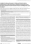 Cover page: Soluble Urokinase Receptor Is Released Selectively by Glioblastoma Cells That Express Epidermal Growth Factor Receptor Variant III and Promotes Tumor Cell Migration and Invasion*♦