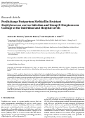 Cover page: Predischarge Postpartum Methicillin Resistant Staphylococcus aureus Infection and Group B Streptococcus Carriage at the Individual and Hospital Levels