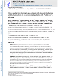 Cover page: Visuospatial functioning is associated with sleep disturbance and hallucinations in nondemented patients with Parkinson’s disease