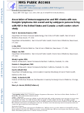 Cover page: Association of immunosuppression and HIV viraemia with non-Hodgkin lymphoma risk overall and by subtype in people living with HIV in Canada and the USA: a multicentre cohort study