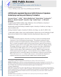 Cover page: LRP8-Reelin-Regulated Neuronal Enhancer Signature Underlying Learning and Memory Formation