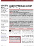 Cover page: The Dancing Cord: Inherent Spinal Cord Motion and Its Effect on Cord Dose in Spine Stereotactic Body Radiation Therapy